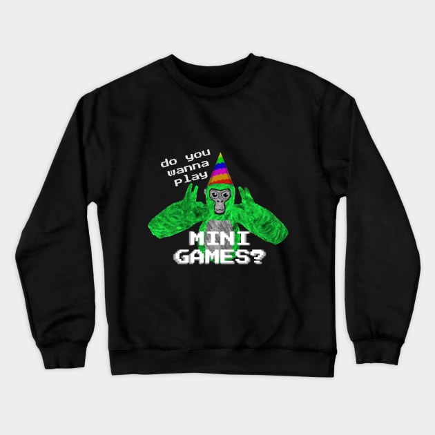 Gorilla Tag Mini Games Kid (For Dark colors) Crewneck Sweatshirt by Meatball_Jones